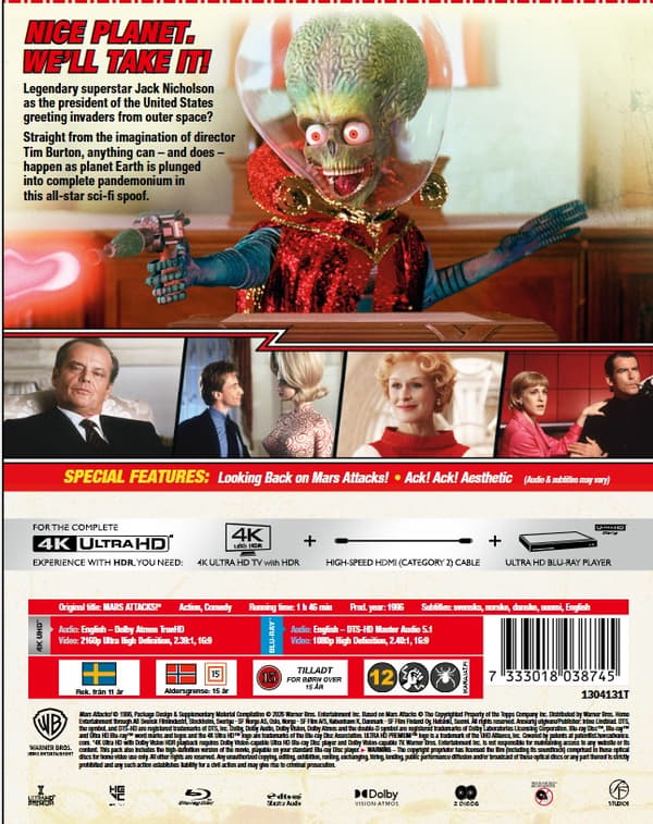 Mars Attacks! Limited Edition Steelbook 4K