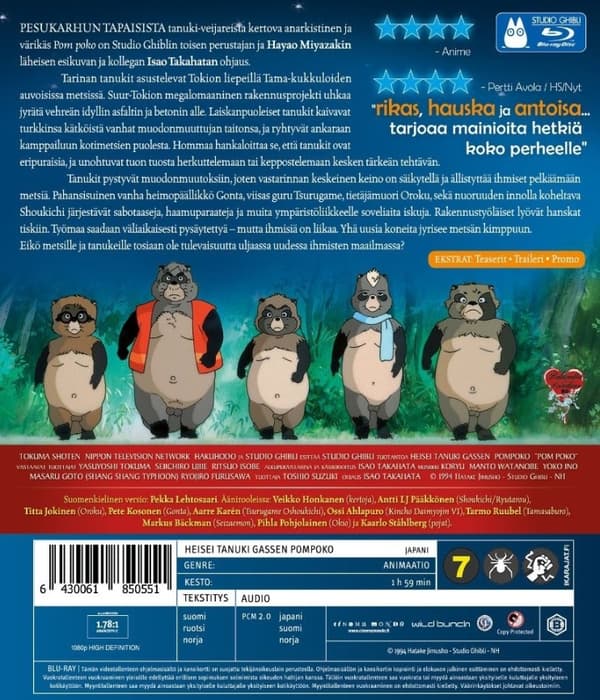 Pom Poko Blu Ray