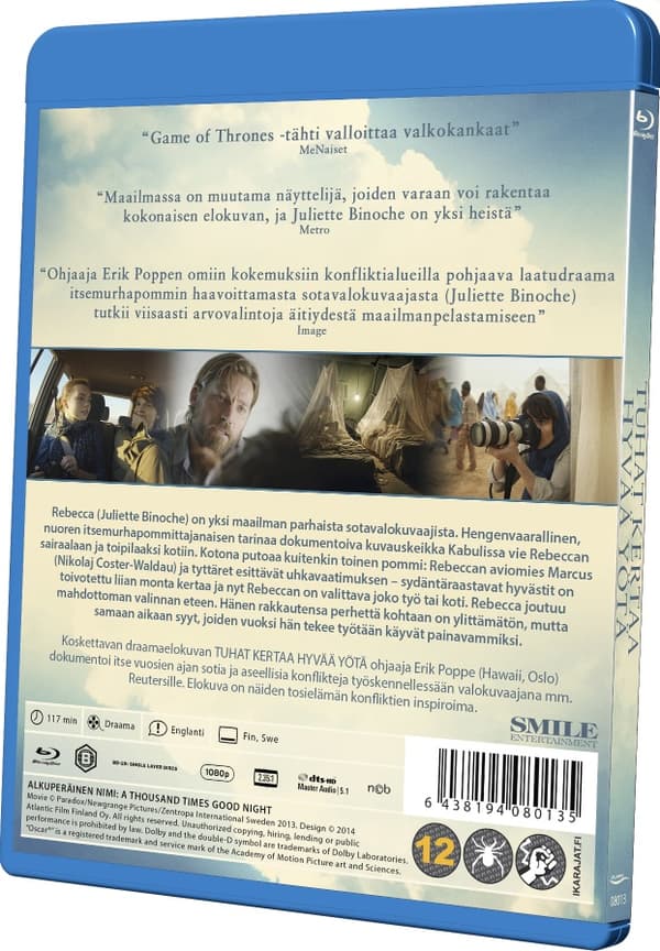 Tuhat kertaa hyvää yötä Blu ray