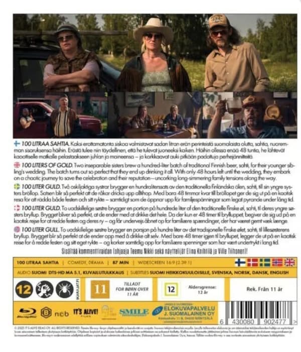 100 litraa sahtia Blu ray