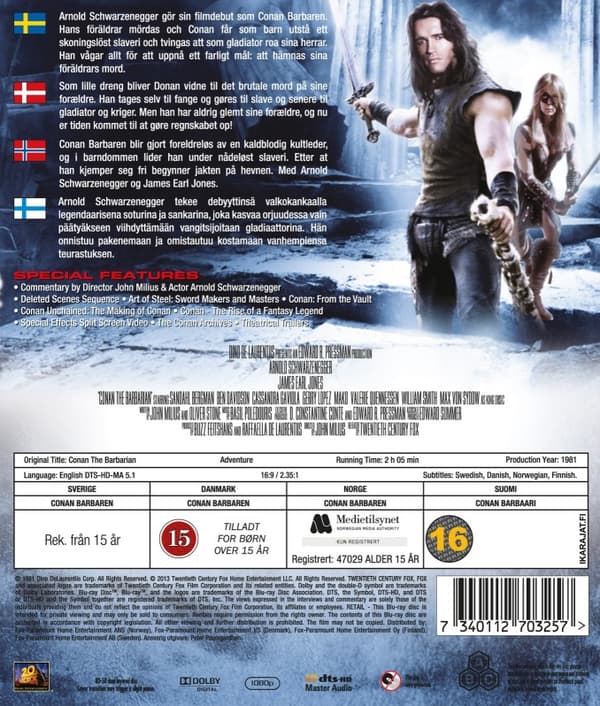 Conan the Barbarian Blu Ray