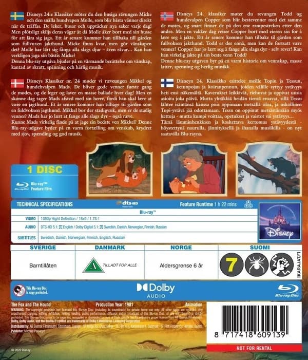 The Fox and the Hound Blu ray