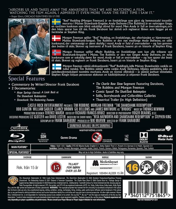 The Shawshank Redemption Blu Ray