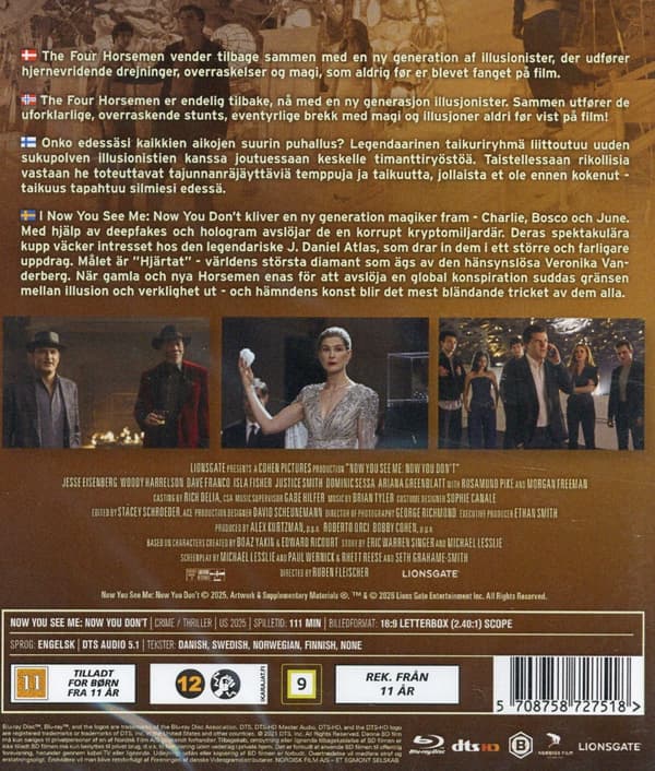 Now You See Me Now You Dont Blu ray