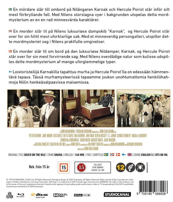Death on the Nile (1978) Blu ray