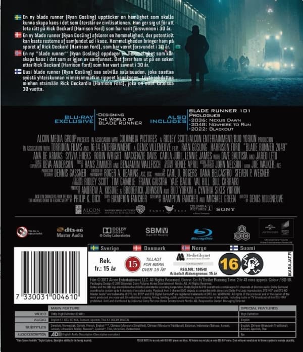 Blade Runner 2049 Blu Ray