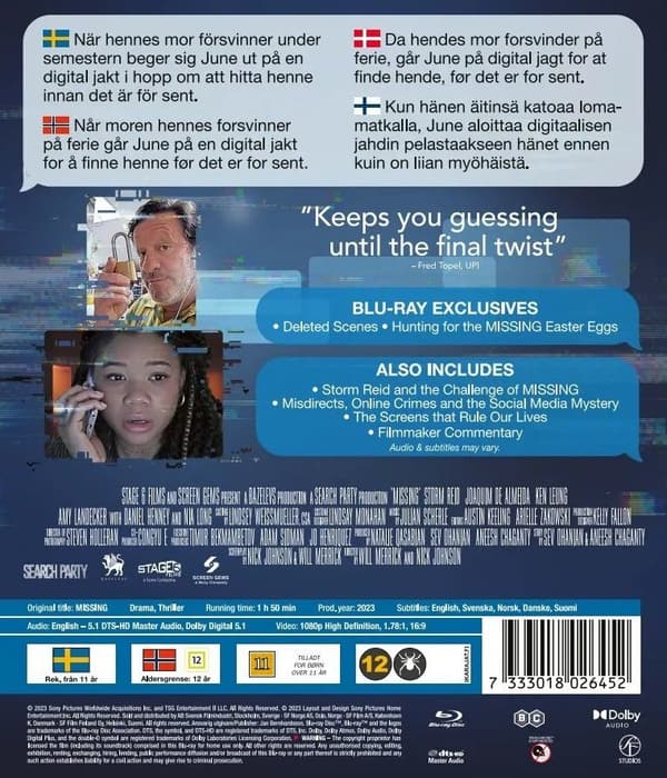 Missing Blu Ray