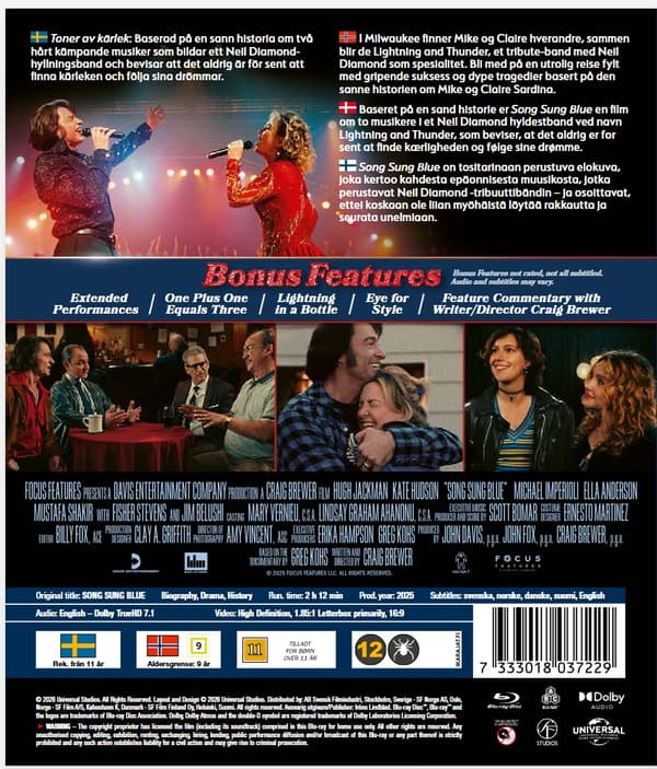 Song Sung Blue Blu ray