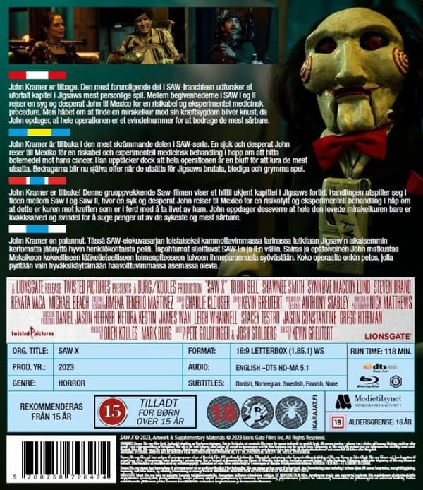 Saw X Blu Ray