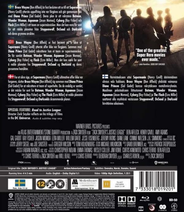 Zack Snyders Justice League Blu Ray