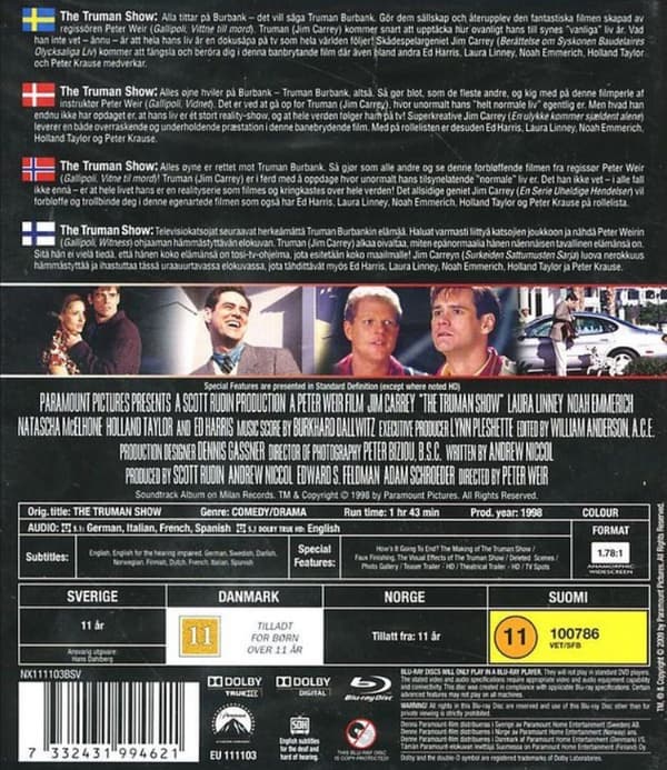 The Truman Show Blu Ray