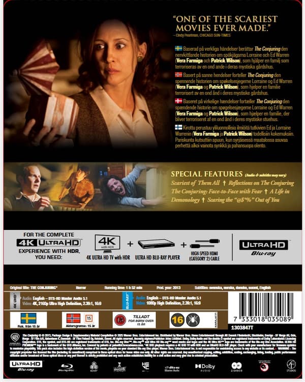 The Conjuring Steelbook 4K + Blu ray