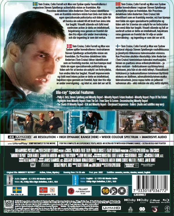 Minority Report Steelbook 4K + Blu ray