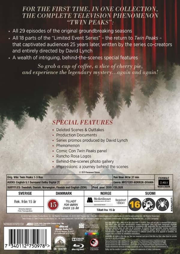 Twin Peaks Seasons 1-3 Blu Ray