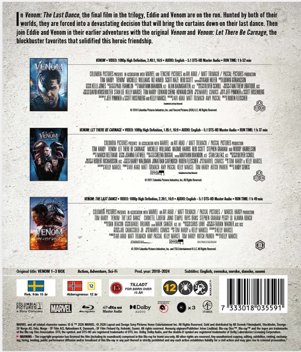 Venom 3 Movie Colletion Blu ray