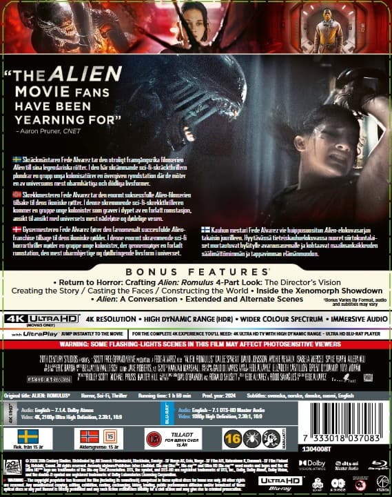 Alien Romulus Limited Edition Steelbook 4K