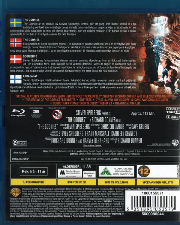 The Goonies Blu Ray