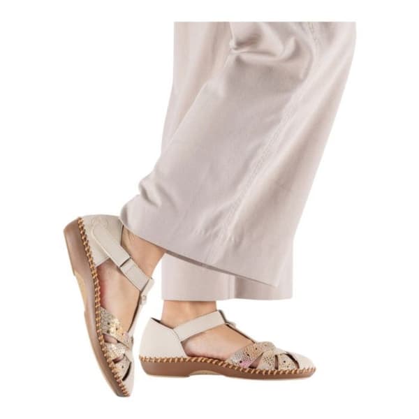 Korgar - Rieker M1655 - Beige - Syntetisk - Klack 2.8 cm