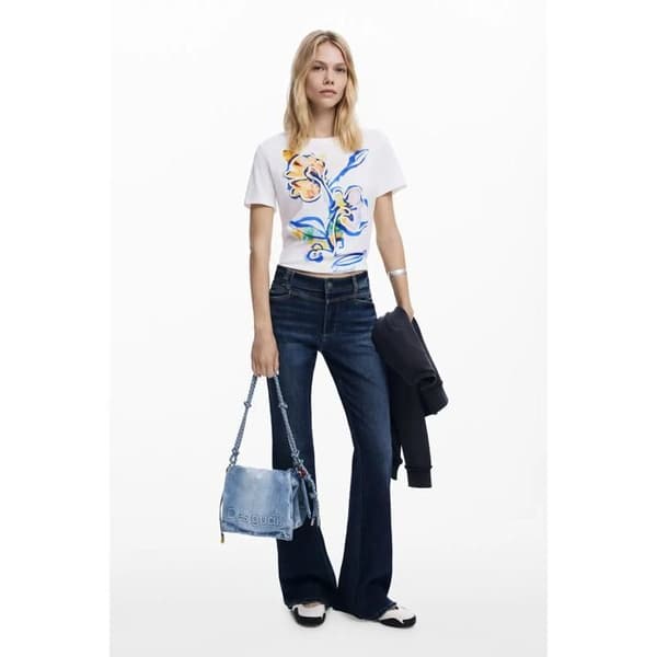 Jeansaxelväska dam Desigual Half Logo Venecia 4.0