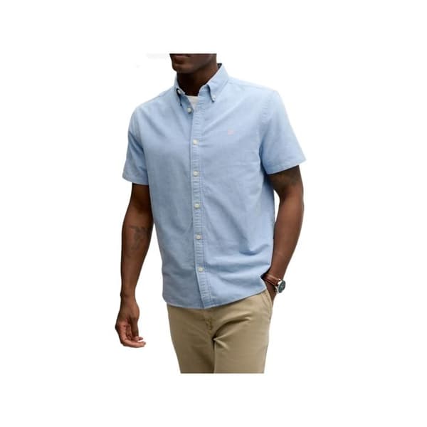 Skjorta - SUPERDRY - Preppy Oxford - Blå - Bomull - Korta ärmar