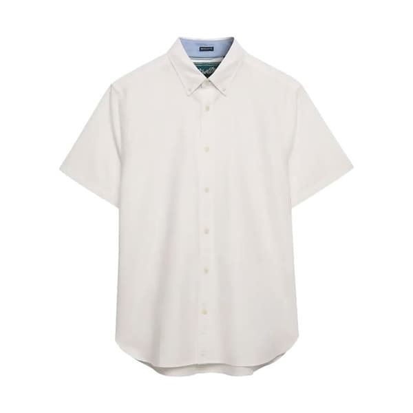 Superdry Oxford Preppy Kortärmad Skjorta - Optisk Vit