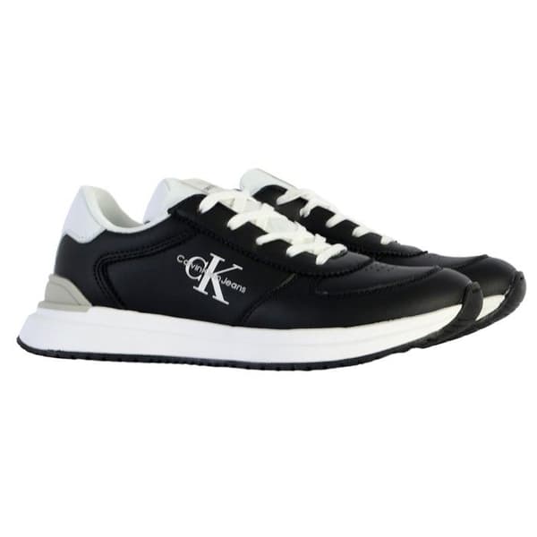 Calvin Klein barnskor med låga spetsar - nero/bianco - 35