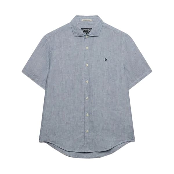 Superdry Riviera Kortärmad Skjorta - Marinrandig
