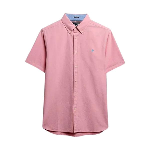 Superdry Oxford Preppy Kortärmad Skjorta - Korall Chambray