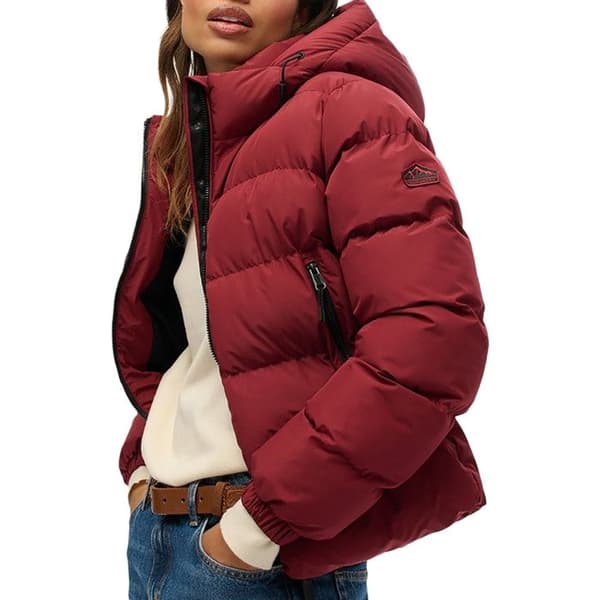 Doudoune Capuche SuperDry Sports Puffer - Röd Stanton
