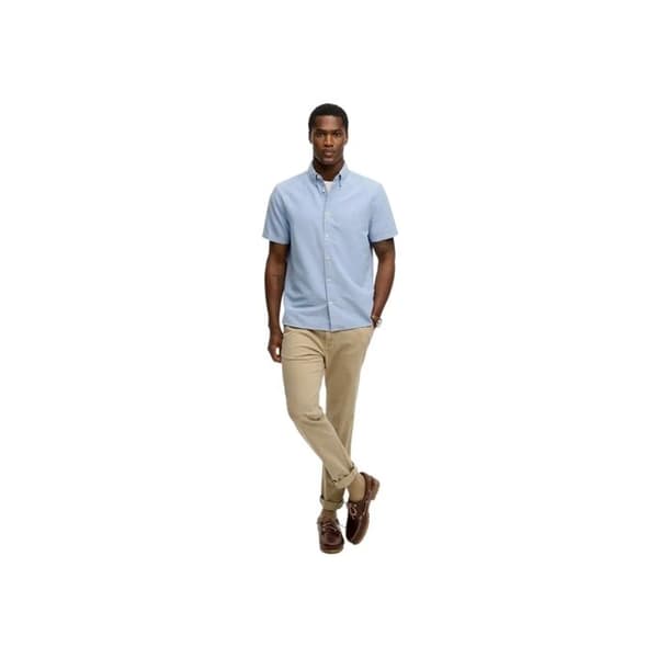 Skjorta - SUPERDRY - Preppy Oxford - Blå - Bomull - Korta ärmar