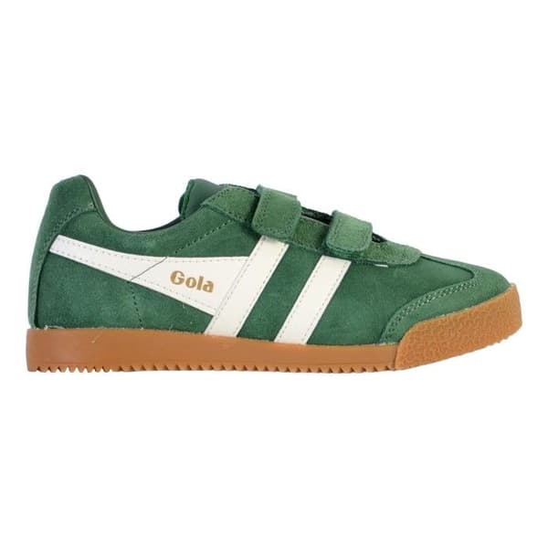 Gola Classics Harrier Strap Trainers för barn - vintergrön/off white