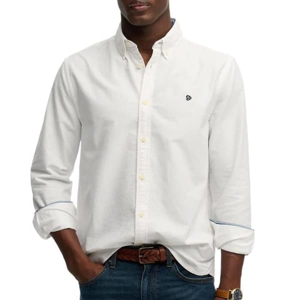 Superdry Preppy Vit Skjorta Herr