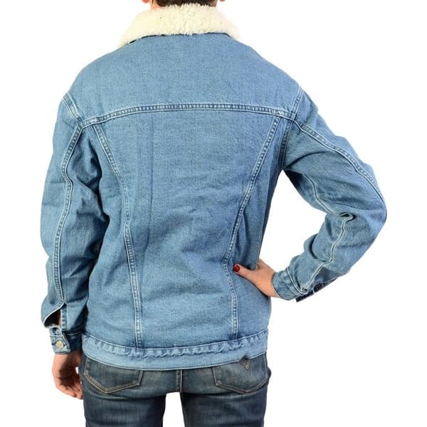 Veste NA-KD Denim - Mörk Marin