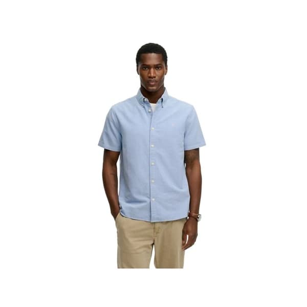 Skjorta - SUPERDRY - Preppy Oxford - Blå - Bomull - Korta ärmar