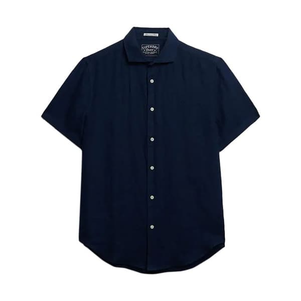 Superdry Riviera Kortärmad Skjorta - Marin Eclipse