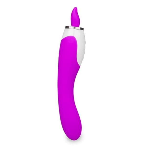 Vulvapump med tunga och vibrator Torch - Lila