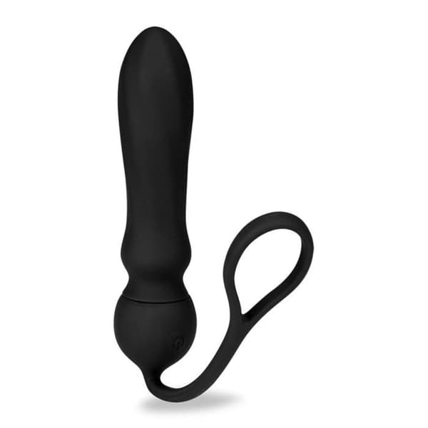 Analplugg vibrerande och ring Adele - Svart