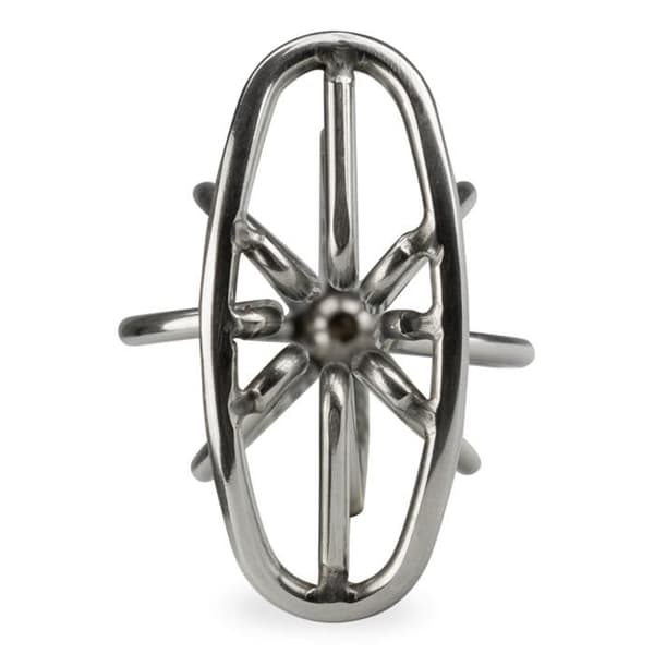 Analplugg med metalldelar i curl - Silver
