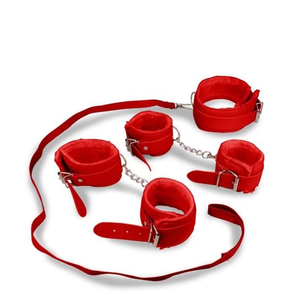 BDSM bondage kit 8 delar - Röd