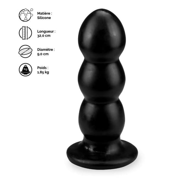 Plug anal gigantisk Upprörande - Svart