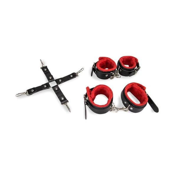 BDSM-leksaker och tillbehörsset 11 delar - Röd