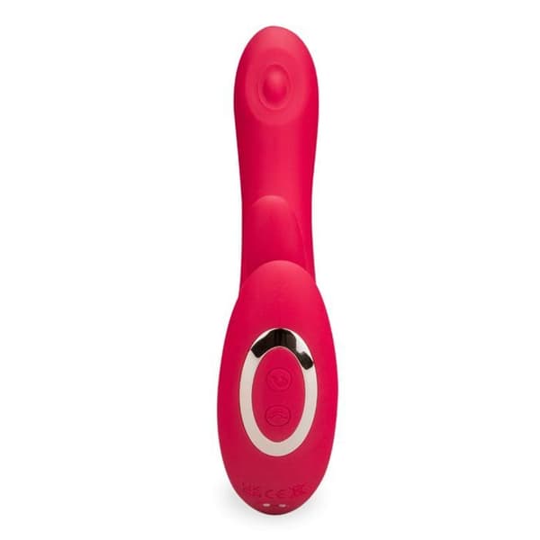 Rabbit vibrator med tunga och pulserande funktioner Drizzle - Röd