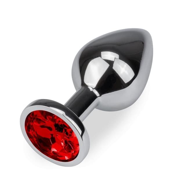 Metallplug anal ros. M - 9 färger - Rubin