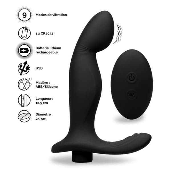 Anal vibrator Prostatastimulator Adrian - Svart