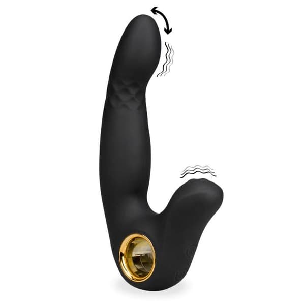 Evenight Analvibrator Prostatastimulator med Vibrationer och Rörelser - Svart