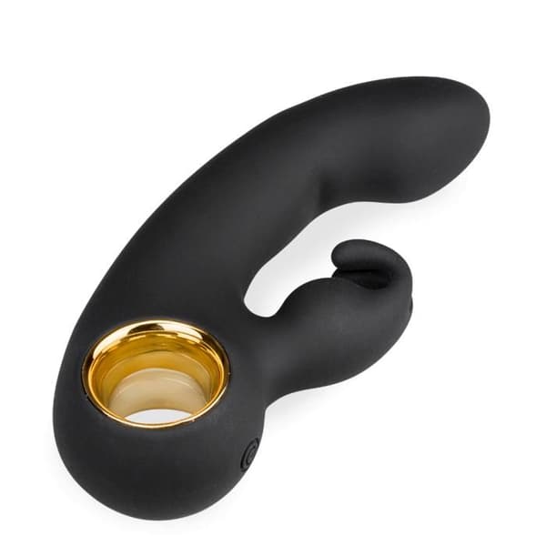 Mini rabbit vibrator med vibrationer och rörelser First Love - Svart