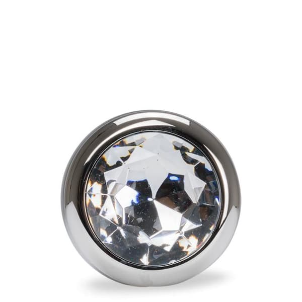 Metall analplugg rosaskjuts stor diameter - 3 storlekar - Diamant