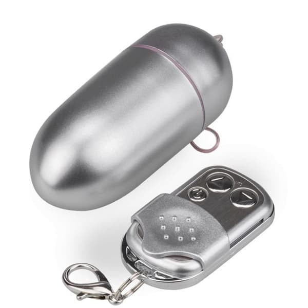 Fjärrstyrd XL vibrerande ägg - Duvibrerare för par - Silver