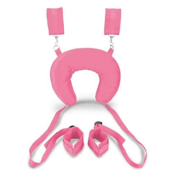Fängsel bondage för anklar och handleder med kudde - Rosa