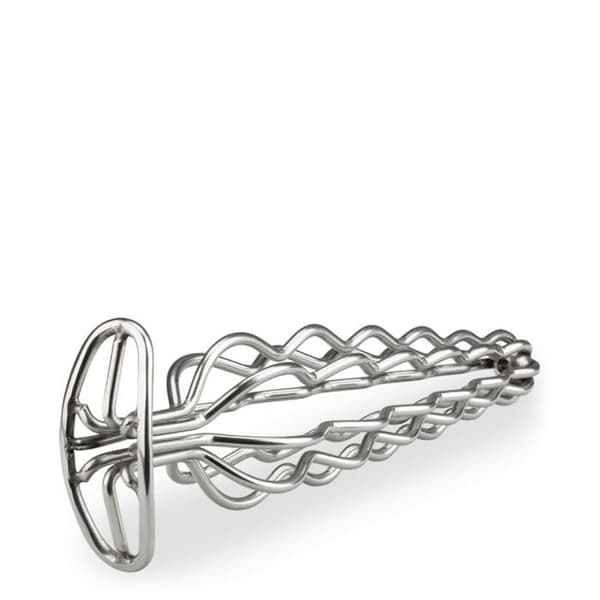Analplugg med metalldelar i curl - Silver
